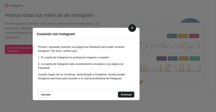 How to Connect Instagram to Influencity_2_ES