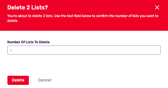Create, Edit and Delete a List