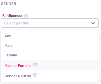 Male or female filter