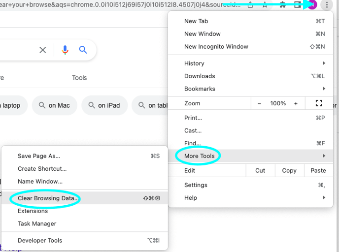 Clear browser cache