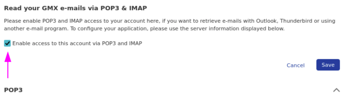 Linking GMX via IMAP